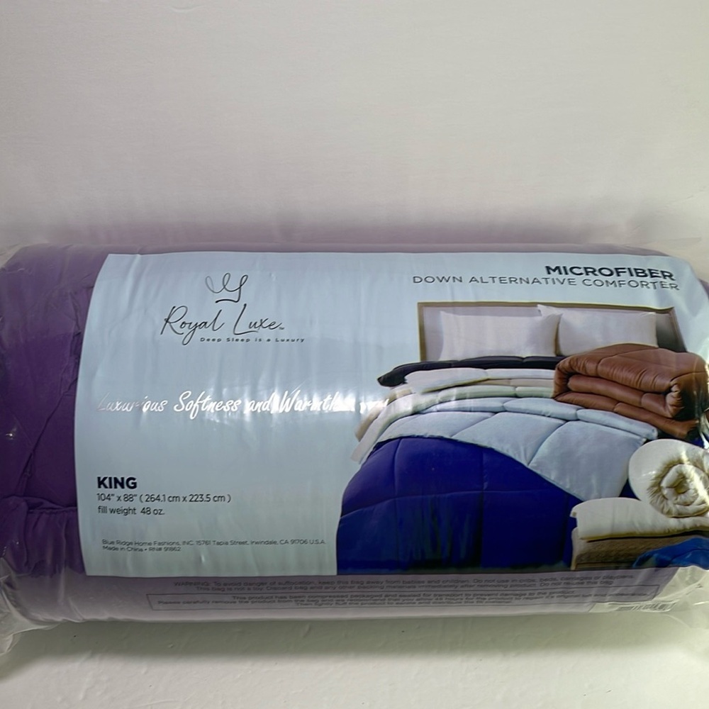 Royal Luxe Microfiber Down Alternative Comforter - King Size
